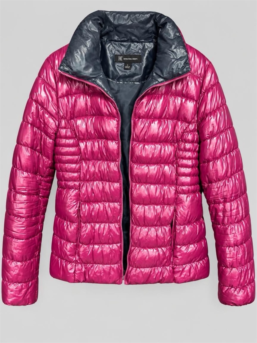 Women's Packable Puffer Jacket - Magenta/Berry Pink